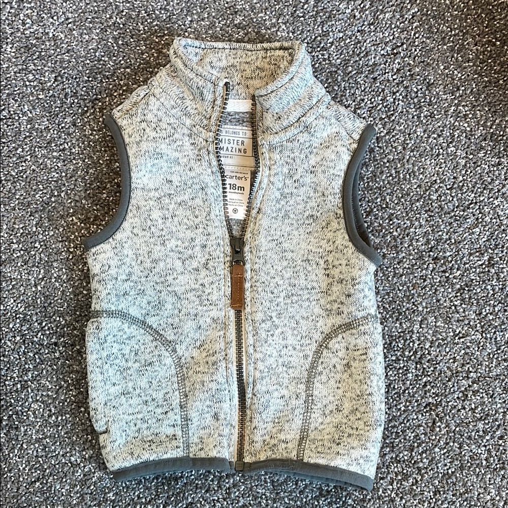 Carters Gray Knit Vest